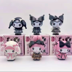 Комплект от 6 колекционерски фигури Kuromi Куроми и My Melody по хитовия японски сериал